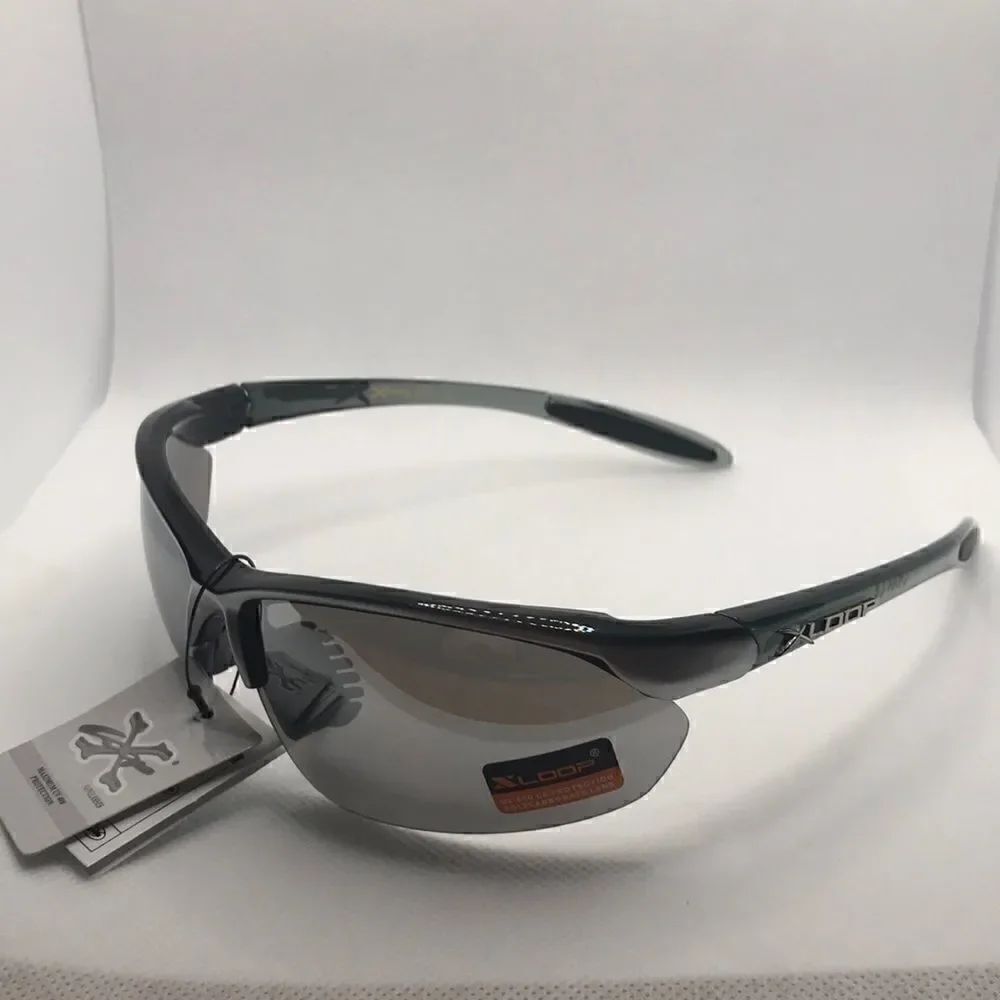 Xloop Rimless Mirrored Lens Sunglasses